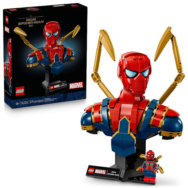 LEGO Adults' Marvel Iron Spider-Man Bust Building Kit