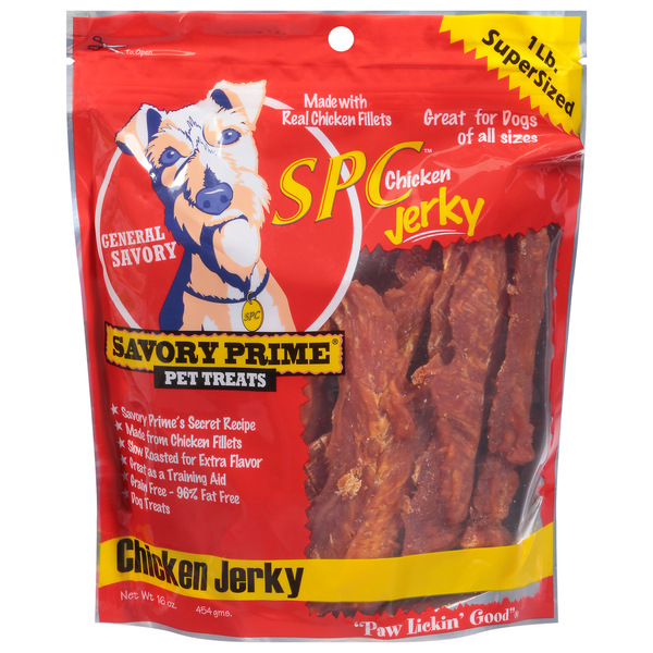 Savory Prime Dog Treats, Chicken Jerky