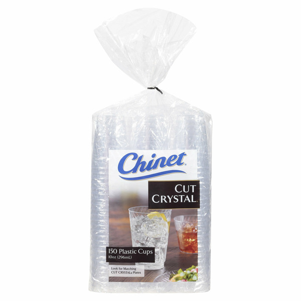 Chinet Cut Crystal Plastic Cups, 150 x 10 oz