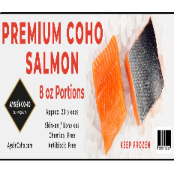 Coho Salmon - 8oz portions - 10lb