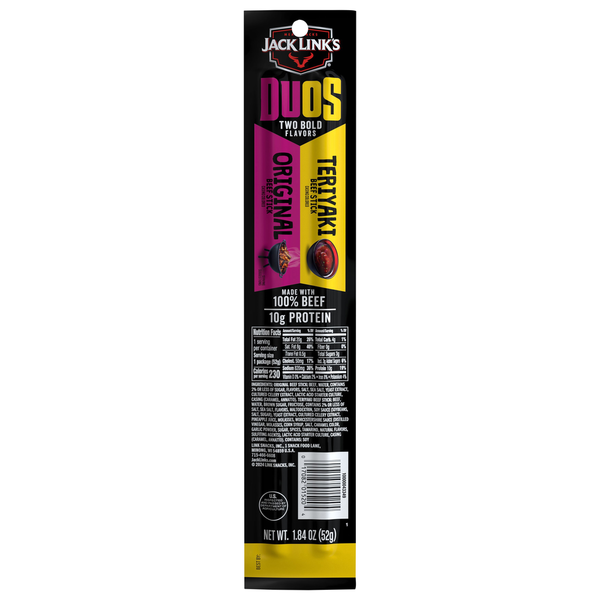 Jack Link's Duos Teriyaki/Original Beef Stick Same-Day Delivery or