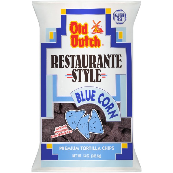 Old Dutch Restaurante Style Blue Corn Premium Tortilla Chips (13 oz