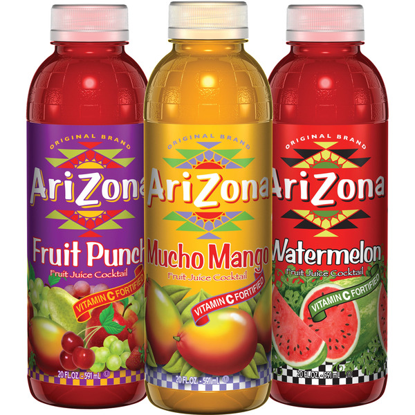Arizona Fruit Juice Cocktail, Variety Pack, 20 fl oz, 24 ct Same