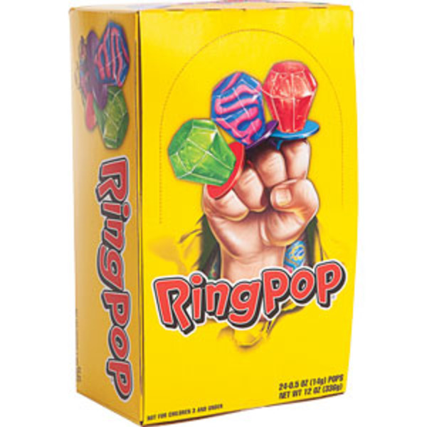 Topps - Fruit Ring Pops, .5 oz - 24 ct