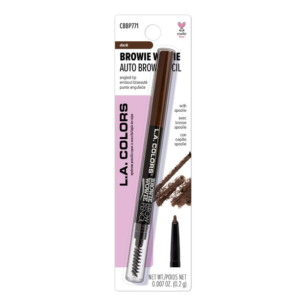 L.A. Colors Brow Pencil & Spoolie, Automatic, Dark CBBP771 Same
