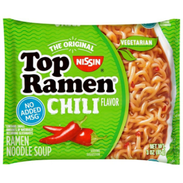 Nissin Top Ramen Noodle Soup, Chili Flavor