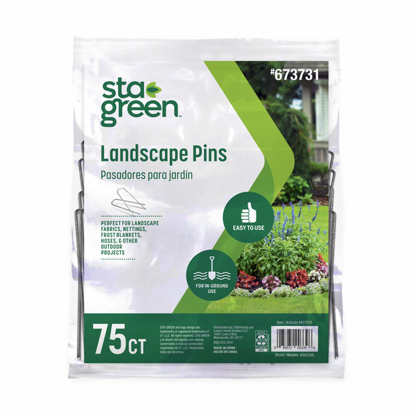Sta-Green 75 -Pack 4-in Metal Landscape Fabric Pins