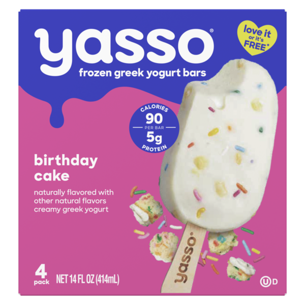 Yasso Frozen Greek Yogurt Bars Birthday Cake Bars Same-Day
