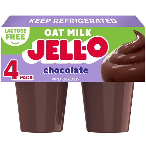 ミルクティ Jell-O Oat Milk Pudding Cups, Chocolate Same-Day Delivery or