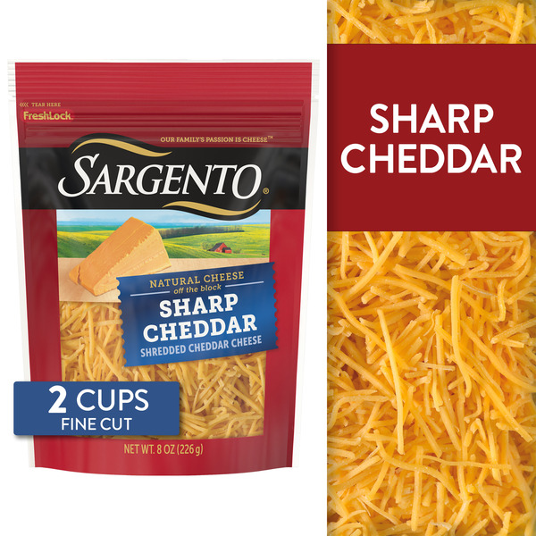 Sargento Off The Block Fine Cut Shredded Sharp Cheddar Cheese