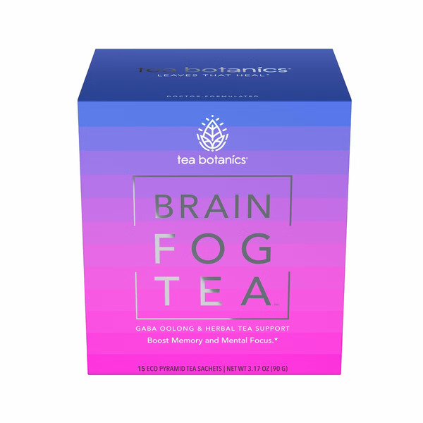 Tea Botanics Gaba Oolong & Herbal Tea Support Eco Pyramid Tea Sachets Brain Fog Tea