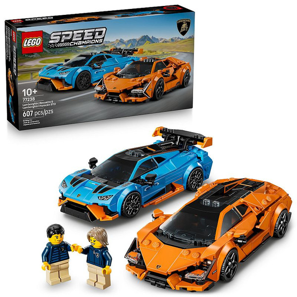 LEGO Speed Champions Lamborghini Revuelto & Huracan STO Toy Car