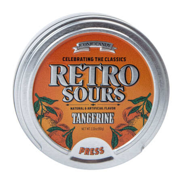 Iconic Candy Retro Sours Tangerine Candy Tin