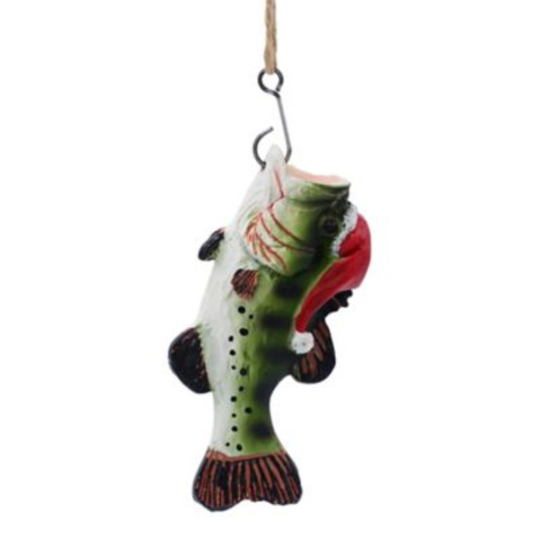 Red Shed Bass On Hook Christmas Ornament, 3.7 in.