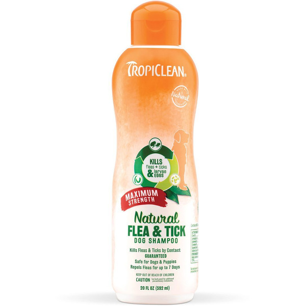 Tropi Clean Natural* Flea & Tick Maximum Strength Shampoo for Dogs