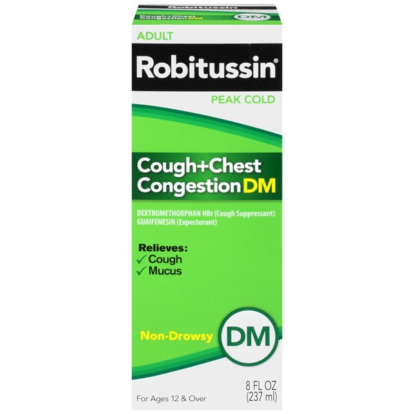 Robitussin Adult DM Liquid Cough Suppressant/Expectorant (8 fl oz