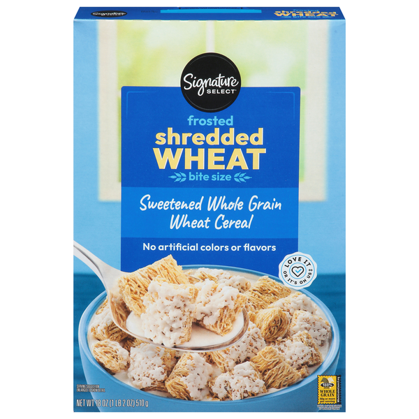Signature SELECT Cereal, Shredded Wheat, Frosted, Bite Size