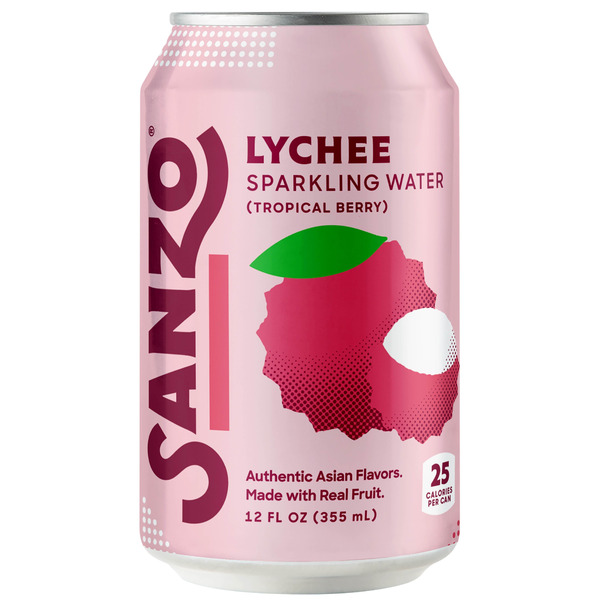 Sanzo Lychee Tropical Berry Flavored Sparkling Water
