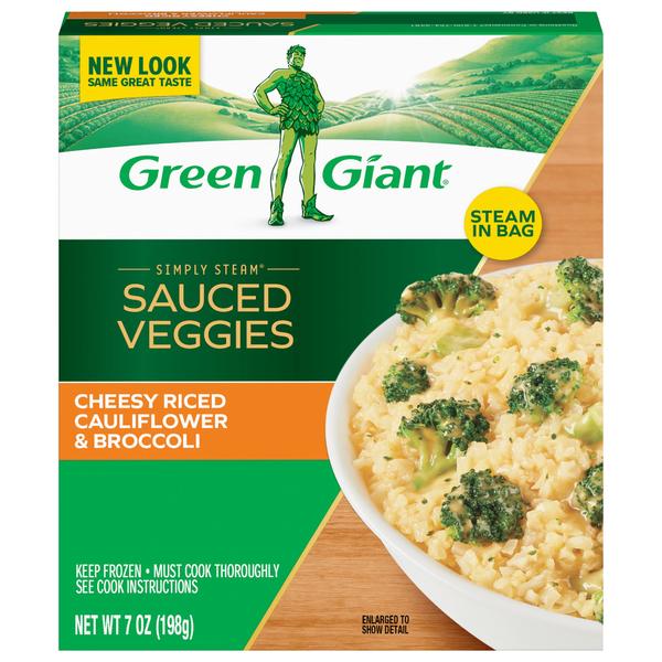 Green Giant Simply Steam Riced Cauliflower, Broccoli Florets & Cheese Sauce