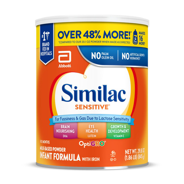 Similac Sensitive Infant Formula Powder, 29.8-oz Value Can