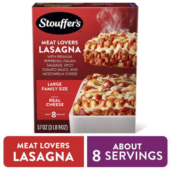 Stouffer's Meat Lovers Lasagna Large Family Size Frozen Lasagna Frozen Family Dinners