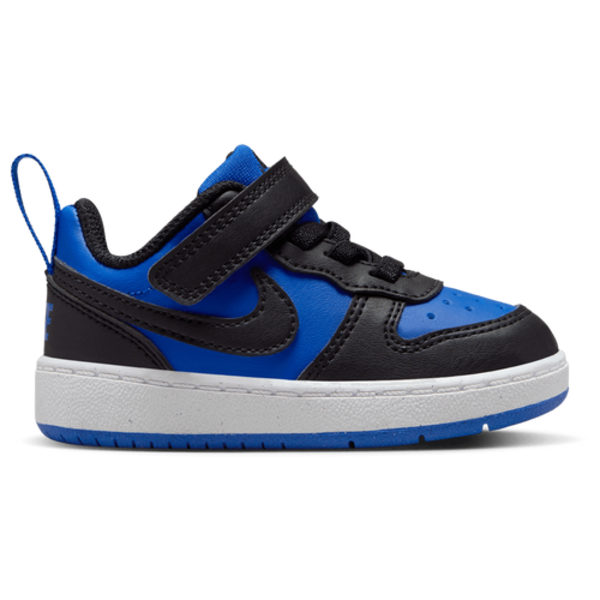 Nike Toddlers' Medium Width Court Borough Low Recraft Shoes, Size 9 - Black, Blue & White