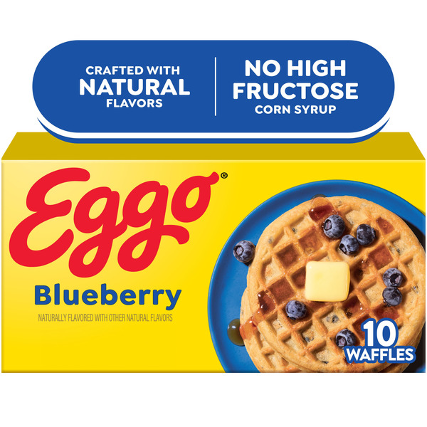 Eggo Blueberry Waffles, Breakfast Food, 10 Count