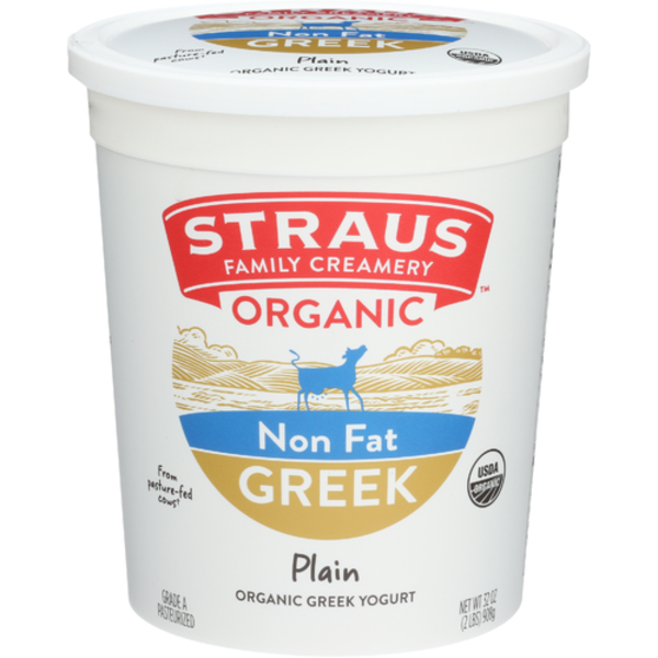 Straus Organic Plain Nonfat Greek Yogurt