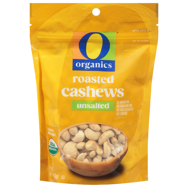 O Organics Cashews, Organic, Roasted, Unsalted
