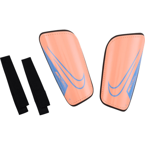 Nike Mercurial Hard Shell Soccer Shin Guards, S - Orange/Black/Royal