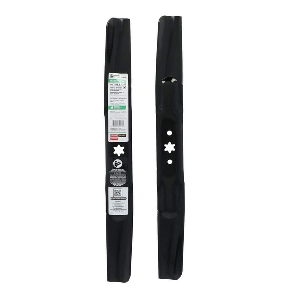 Genuine Factory Parts Original Equipment High Lift Blade Set For Select 46 In. Riding Lawn Mowers With 6-point Star Oe# 942-04290a, 942-04244a