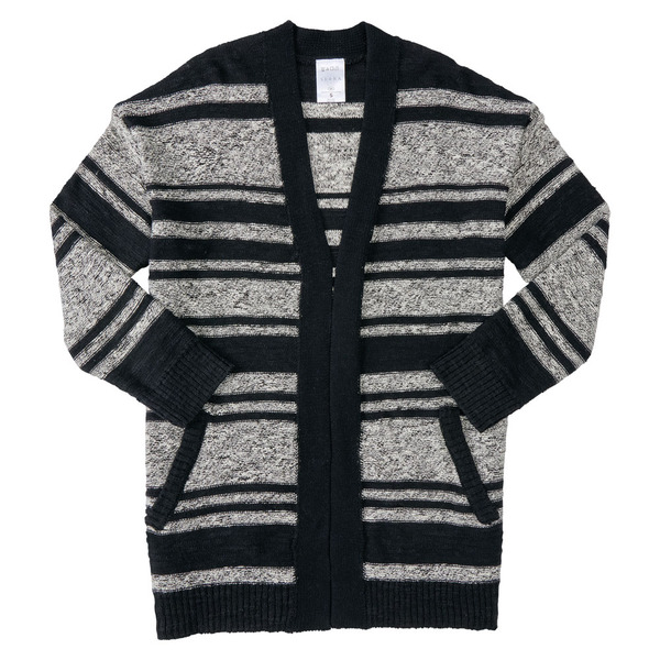 Serra Long Layering Stripe Cardigan, L Same-Day Delivery or Pickup