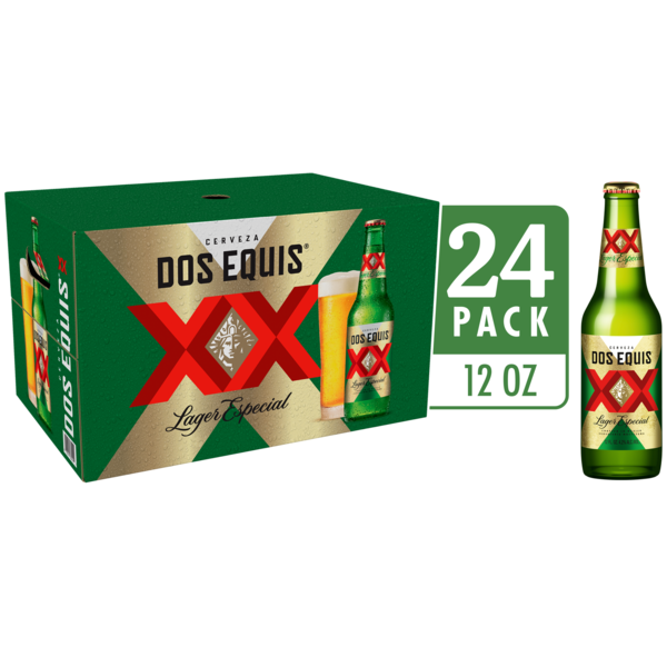 Dos Equis Mexican Lager Beer, 24 Pack, 12 fl oz Bottles Same-Day
