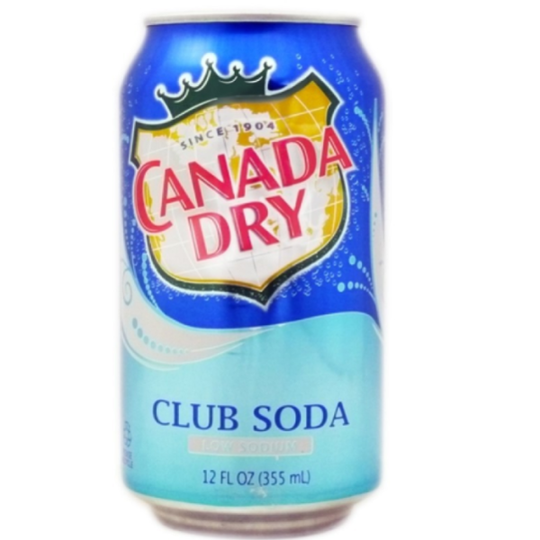 Canada Dry Club Soda - 24/12 oz cans