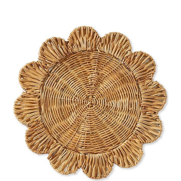 Southern Living Natural Raffia Flower Charger