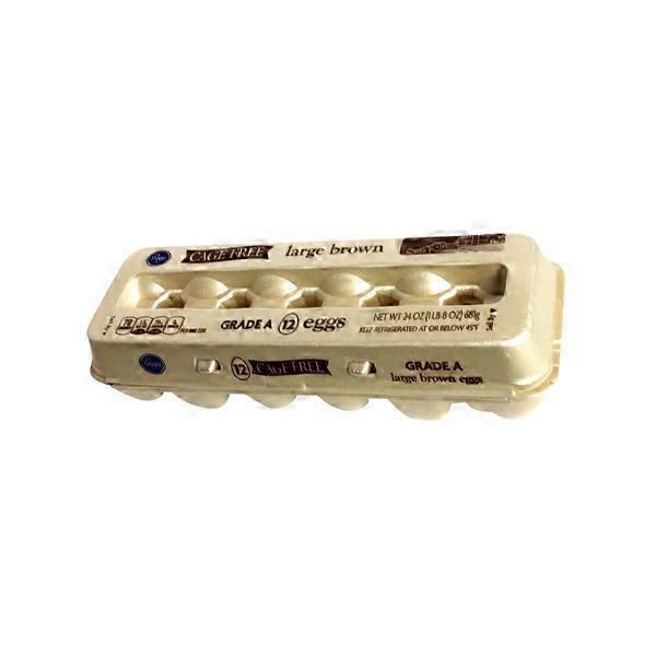 Kroger Large Brown Cage Free Grade A Eggs (12 ct) Instacart