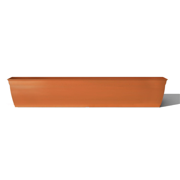 Style Selections 35.51-in W x 8.03-in L x 6.02-in H Terra Cotta Recycled plastic Rectangle Indoor Window box