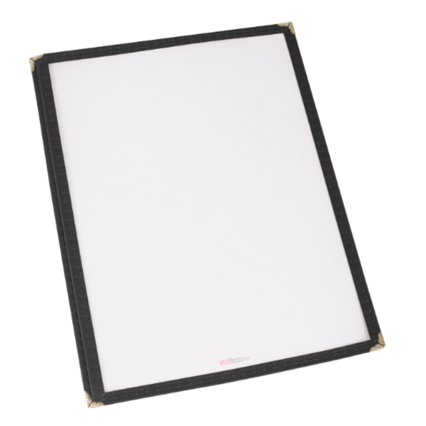 Winco - Single Pocket Menu Cover - Black, 9-5/16 x 12-1/8 - 1 Ct.