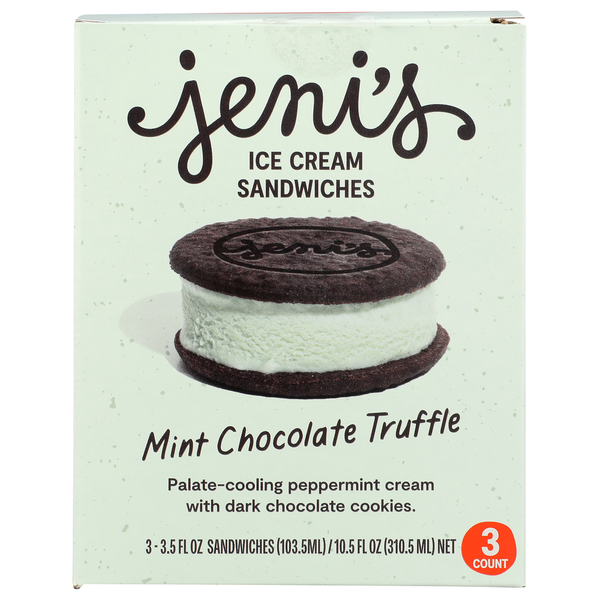 Jeni's Mint Chocolate Truffle Ice Cream Sandwiches Same-Day