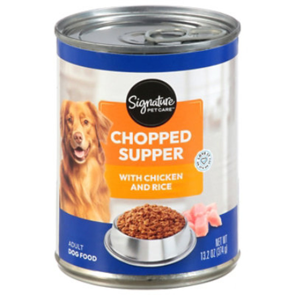 Signature Pet Chopped Supper Adult with Chicken and Rice Dog Food