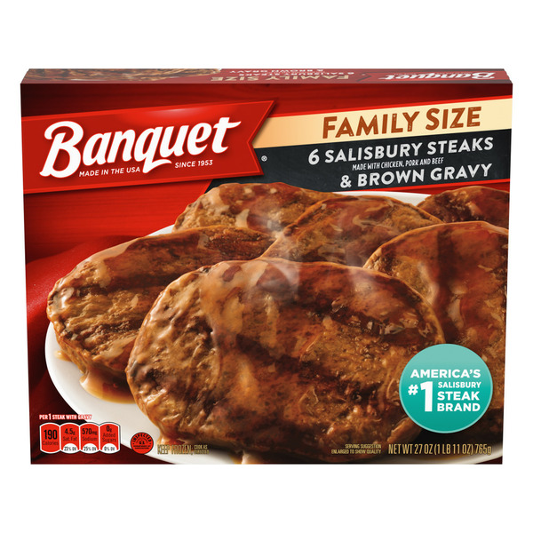 Publix Banquet Family Size Frozen Salisbury Steaks & Brown Gravy SameDay Delivery or Pickup