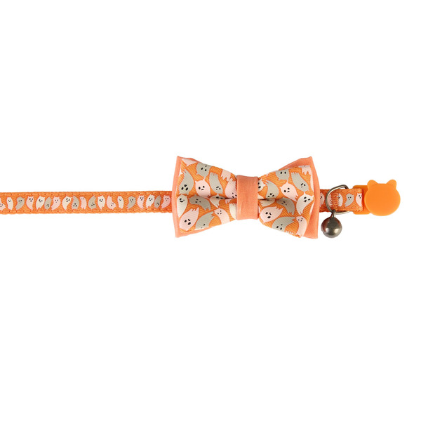 Thrills & Chills Halloween Ghost Cat Collar, Kitten - Orange