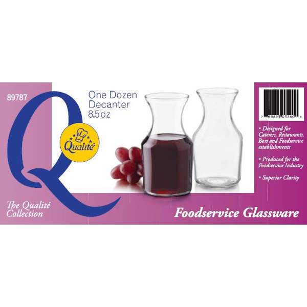 Qualite - Glass Decanter, 8.5 oz - 12 ct
