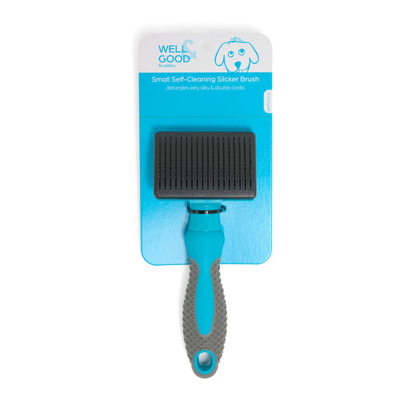 Well & Good Self-Cleaning Slicker Brush for Dogs, Small