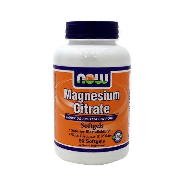 Now Magnesium Citrate Nervous System Support Dietary Supplement