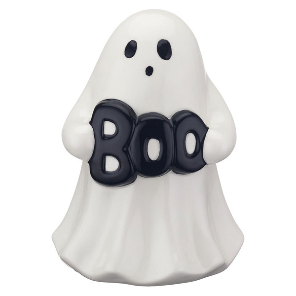 The Halloween Collection Pastel Ceramic Ghost, Boo Black Same-Day
