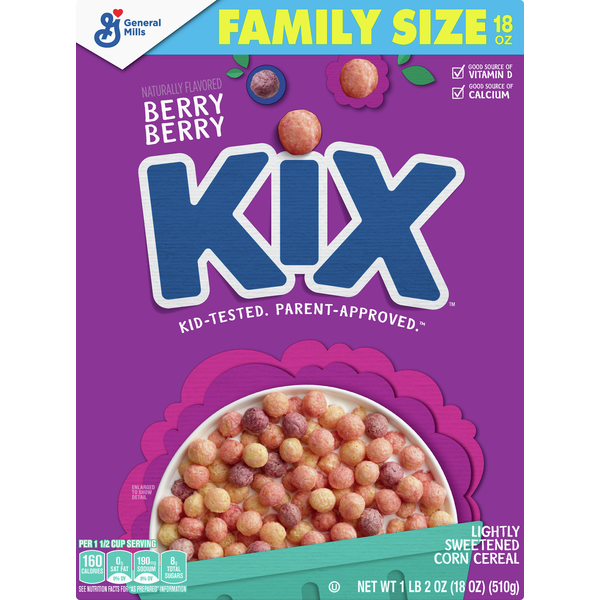 Kix Cereal, Berry Berry, Family Size (18 oz) Instacart