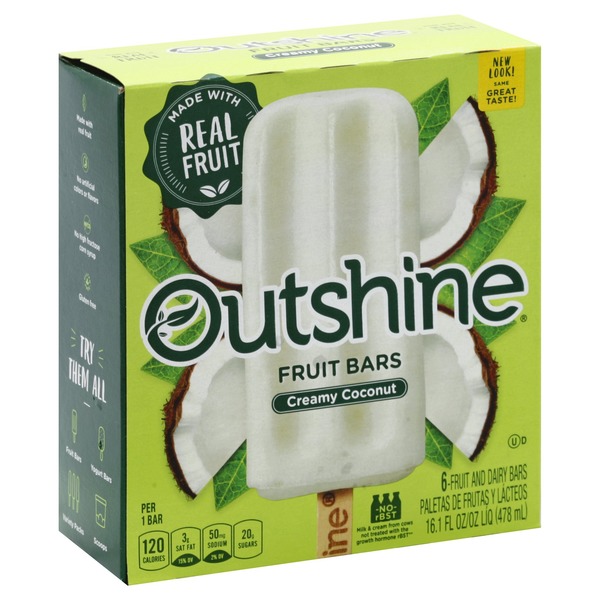 Outshine Creamy Coconut Fruit Bars (6 ct) from ACME Markets Instacart