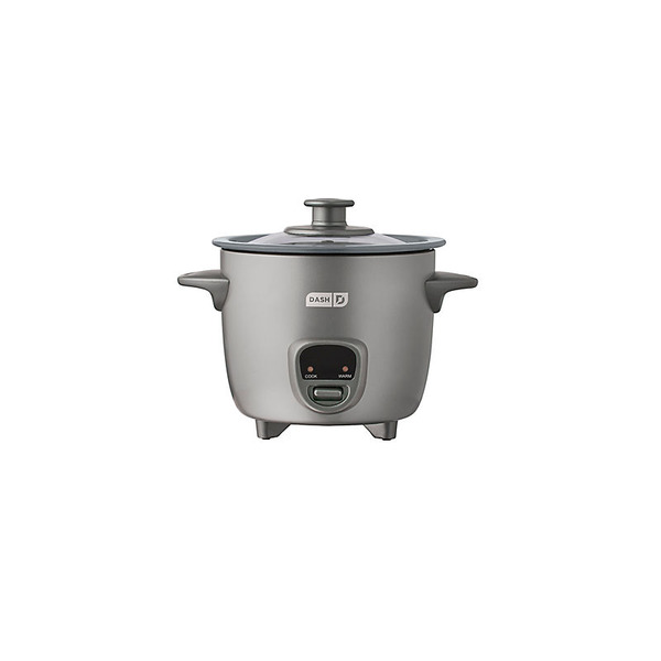 Dash Rice Cooker, 2-Cup - Gray
