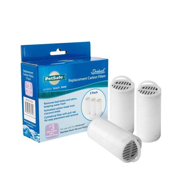 PetSafe Drinkwell Replacement Carbon Filters, 360 Fountains, 3-Pack